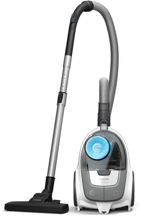 Aspirateur sans sac - PHILIPS - XB2122/09 - Série 2000 - 850W - 77db - Blanc/bleu