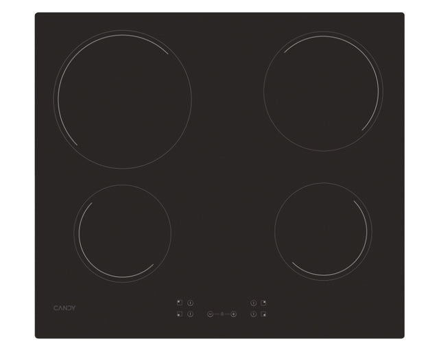 Plaque de cuisson vitrocéramique CANDY CH64CCB - 4 foyers - L 59 cm - Noir