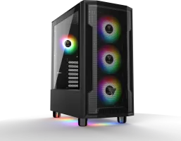 Boitier Moyen Tour ATX Gamdias Athena M6 Lite RGB avec panneaux vitrés (Noir)