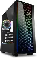 Boitier Moyen Tour ATX Sharkoon Lit 200 RGB avec panneaux vitrés (Noir)