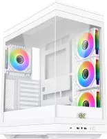 Boitier Moyen Tour E-ATX Xigmatek Meta RGB avec panneaux vitrs (Blanc)