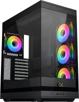 Boitier Moyen Tour E-ATX Xigmatek Meta RGB avec panneaux vitrés (Noir)
