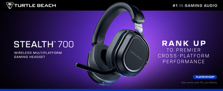 Casque gaming sans fil - Turtle Beach Stealth™ 700P (Gen3) - Noir - PS5, PS4, PC, mobile, 60mm, Bluetooth, 80h