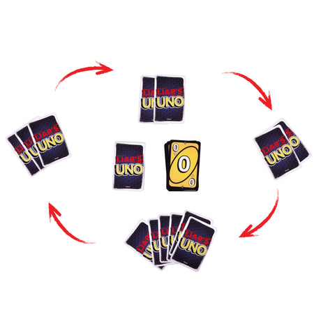 UNO Liar's - Jeu de cartes pour adultes, enfants, familles - Jeu d'astuce et de bluff - Mattel Games - JLH43 - 7 ans et +