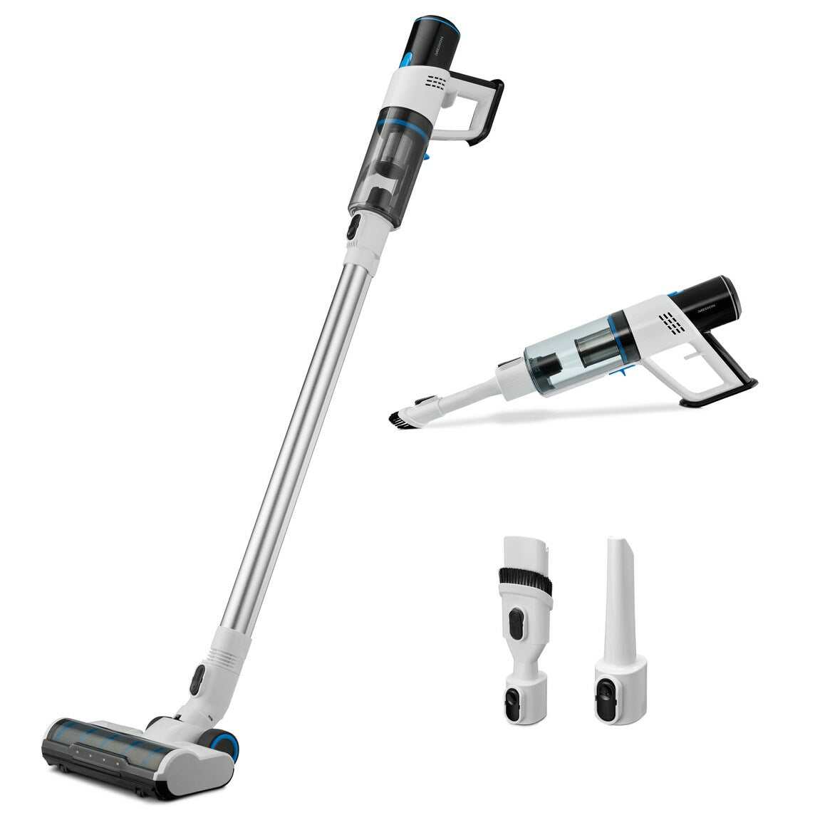 MEDION P250 - Aspirateur Balai sans Fil - Puissance 2.200 mAh - Léger : 2.1 Kg - 3 modes de Nettoyage