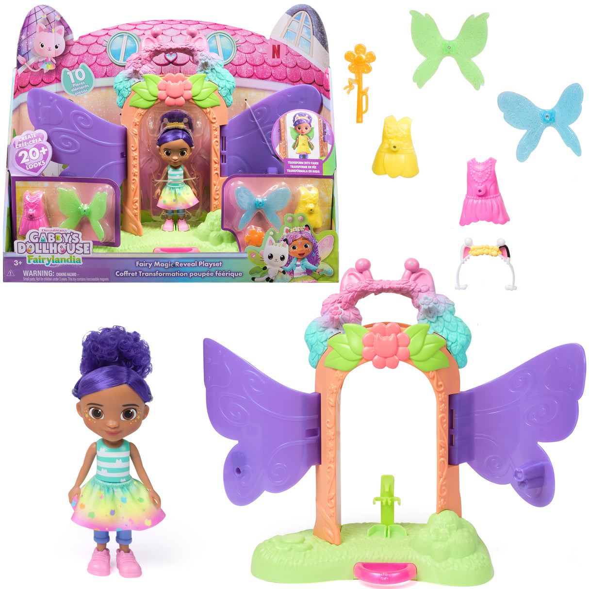 Playset transformation poupée - Fairylandia - des 3 ans - Gabby et la Maison Magique