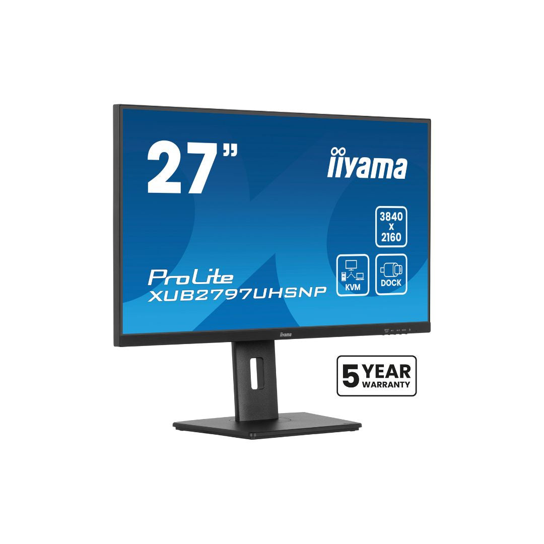 Ecran IIYAMA 27 Noir Ultra mince dalle IPS 16:9 3840x2160 350 cd/m2 4ms HDMI Di