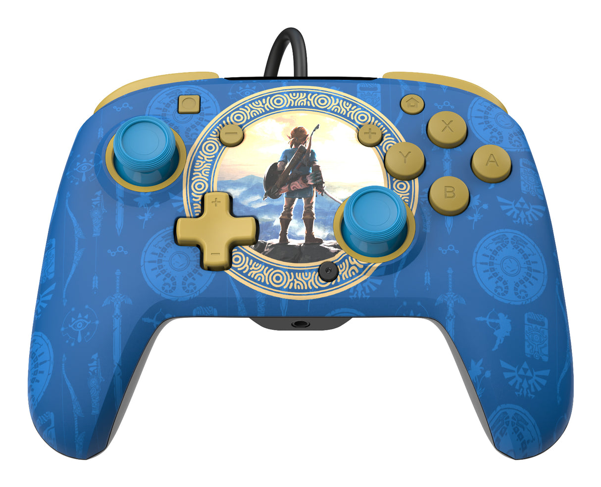 Manette de jeu - Nintendo - Zelda - Filaire - Série limitée - Bleu