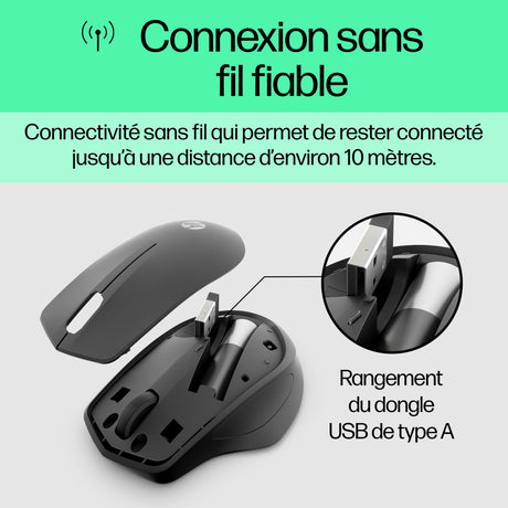 Souris sans fil HP Silent 280 (Noir)