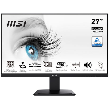 Ecran PC - MSI - 27 - FHD - 100Hz - Dalle IPS - 1ms - PRO MP273A