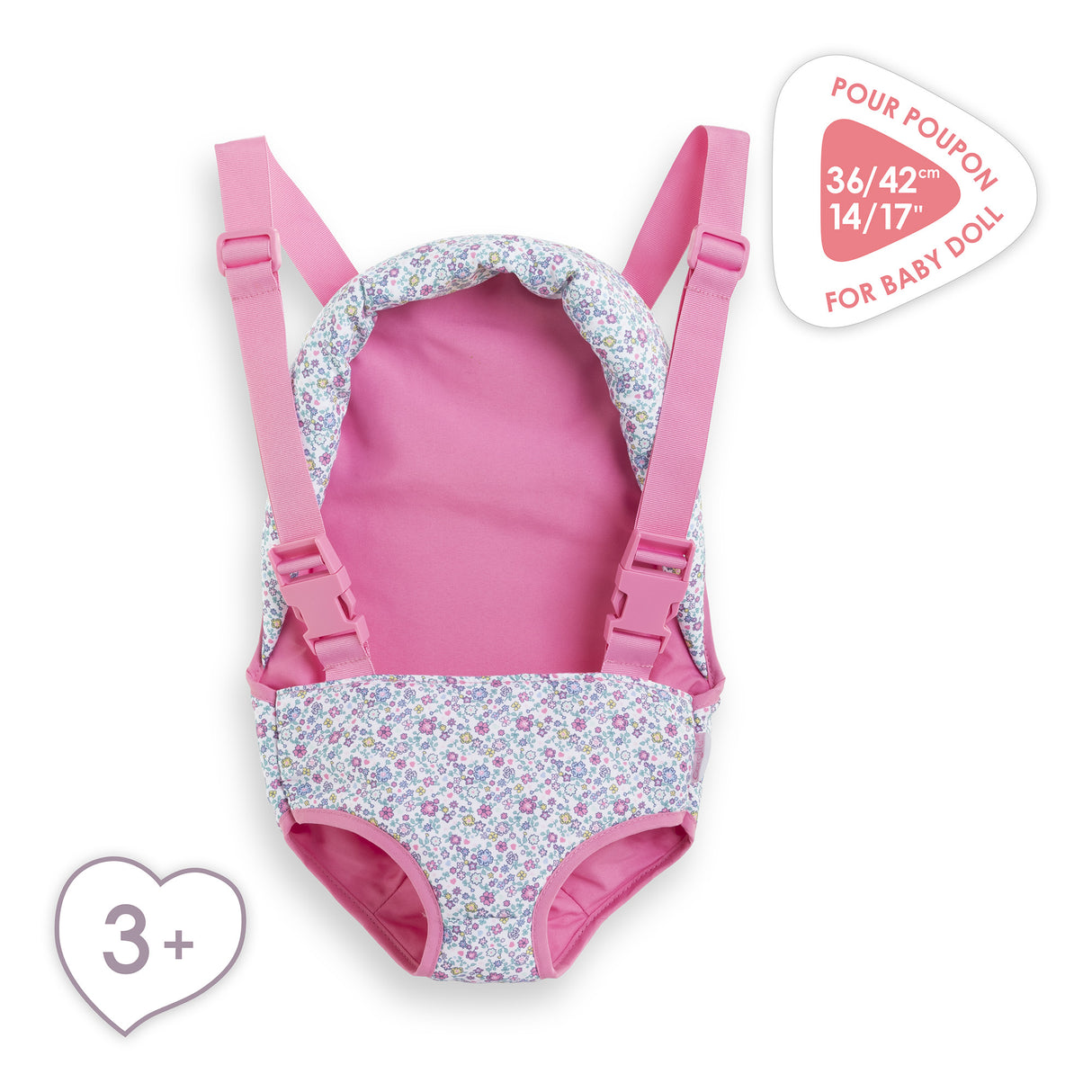 Porte-Bébé - Corolle - Floral - Pour poupons 36/42 cm - a partir de 3 ans - Réglable