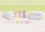 Les triplés Lapin Creme et accessoires de bain - Sylvanian Families - 5707