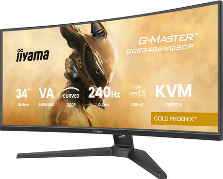 Ecran incurvé 34" Iiyama G-Master Gold Phoenix GCB3486WQSCP-B1 UWQHD 240Hz (Noir)