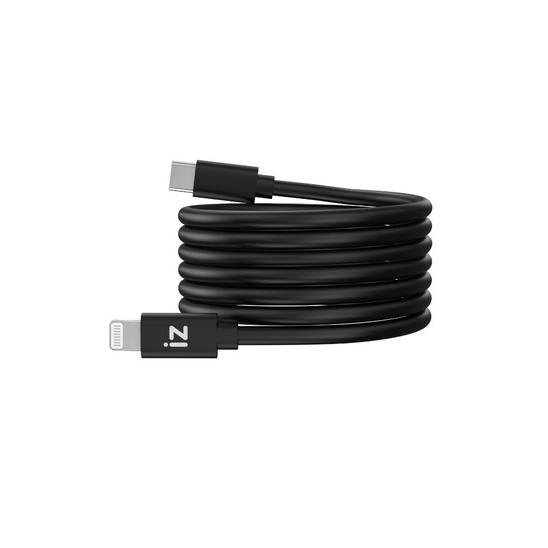 C ble IZZY USB-C / Lightning 2m - 27W - noir