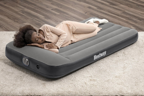Matelas gonflable - BESTWAY - 671BQ - Tritech Twin - 1 personne, pompe USB intégrée, 1,88 m x 99 cm x 30 cm