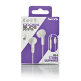 Ecouteur filaire avec micro NGS Cross Glide USB-C (Blanc)