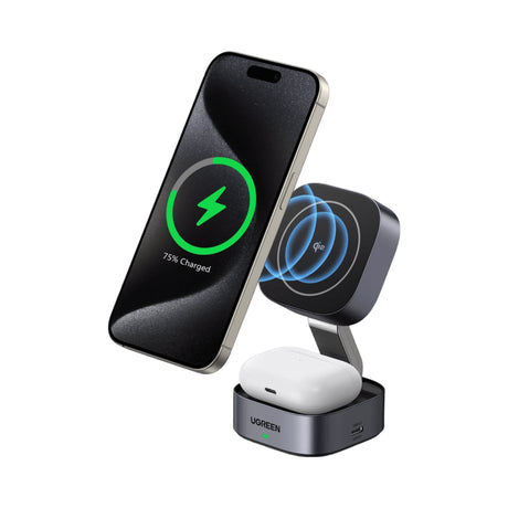 Station de charge 2 en 1 - UGREEN - Compatible MagSafe - 15W