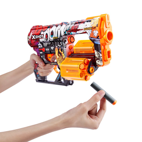 Lanceur de fléchettes - ZURU - X-SHOT Dread - Canons rotatifs doubles - 7 designs - Portée 27 m