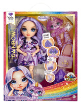 Rainbow High Poupée Mannequin avec Kit de Slime et Animal de Compagnie - Violet (Violet) - Poupée Pailletée 28 cm
