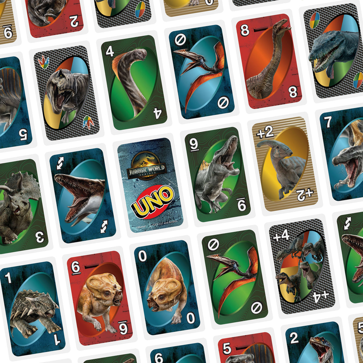 UNO Jurassic World Renaissance - Jeu de cartes - Pour toute la famille - Mattel Games - 7 ans et +