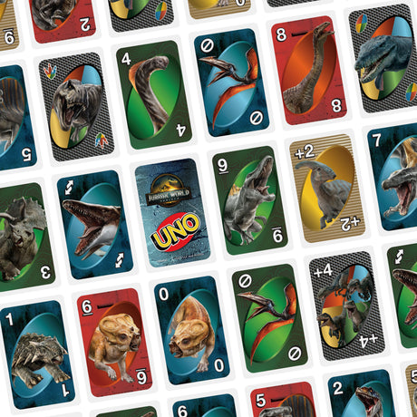 UNO Jurassic World Renaissance - Jeu de cartes - Pour toute la famille - Mattel Games - 7 ans et +