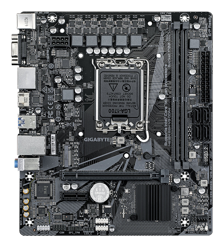 Carte mere - GIGABYTE - H610M S2H V3 DDR4 - Format Micro-ATX - Chipset Intel H610 - DDR4