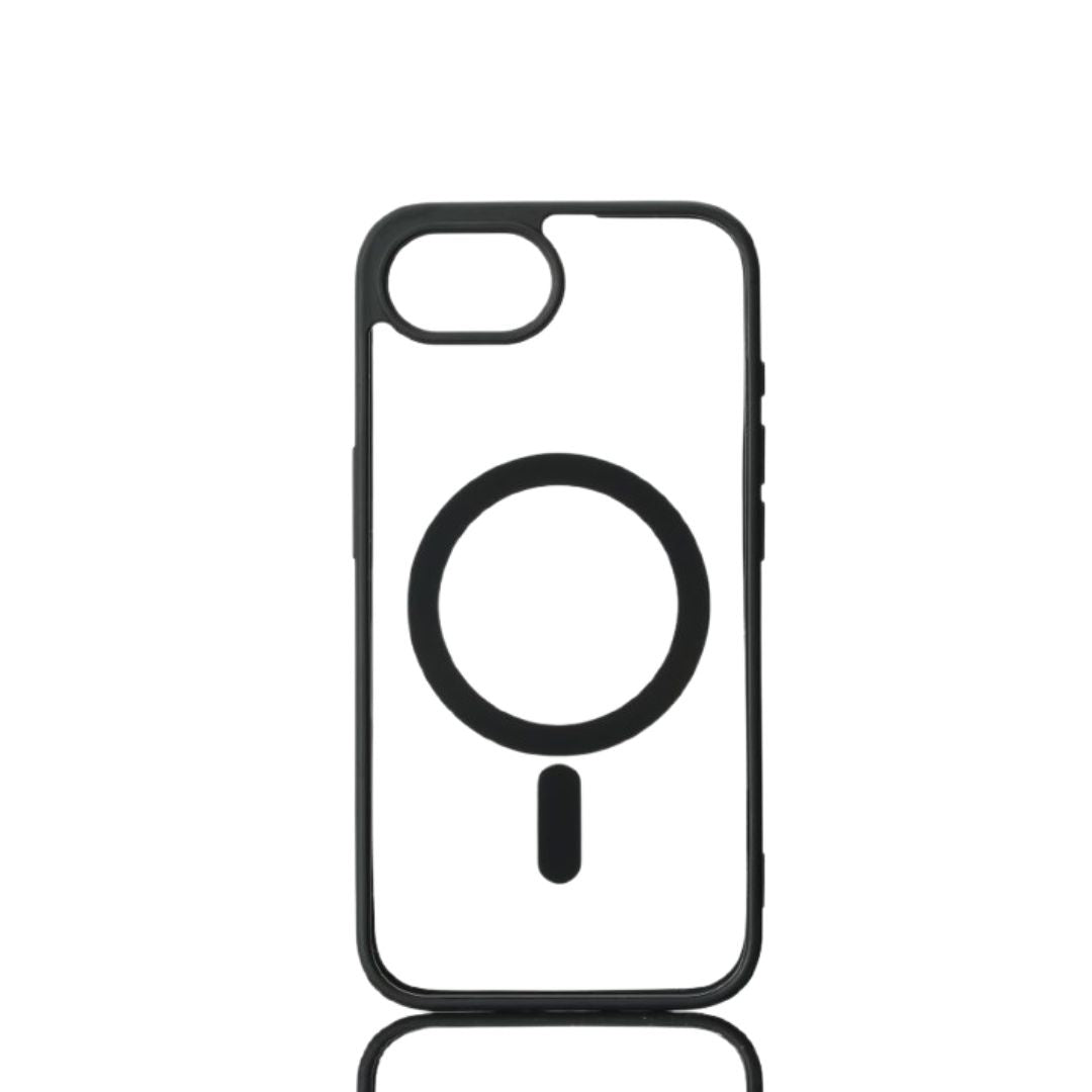 We Coque de protection RUBBER APPLE IPHONE 16E - Dos transparent contour mat noi