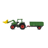 Tracteur et remorque, Coffre schleich avec 1 tracteur, 1 rremorque,  1 figurine humaine articulée, 1 figurine chien, pour enfants