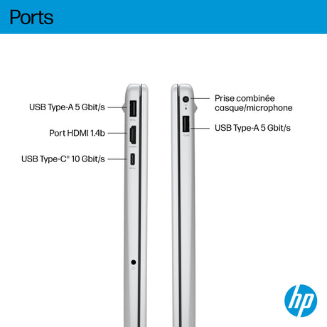 PC Portable HP Omnibook 3 15-fn0021nf - Windows 11 - 15,6 FHD IPS - Ryzen AI 5 340 - RAM 24Go - Stockage 512Go SSD - AZERTY