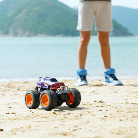 Voiture Télécommandée - EXOST - Phantom Force 1:16 - 10 km/h - 28 -5 cm - violet et orange - des 5 ans