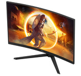 Ecran PC incurvé Gamer - AOC - 32'' - QHD - 180Hz - Dalle Fast VA - 0,5ms - CQ32G4VE