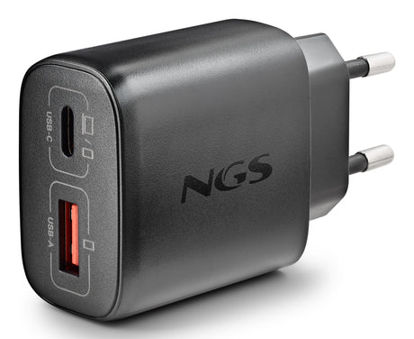Chargeur secteur NGS Era 1x USB-C + 1x USB-A 45W (Noir)