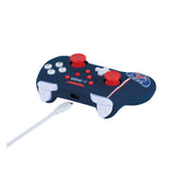 Manette de jeu - Nintendo Switch, Switch 2 et PC - PSG - Filaire - Bleu, blanc et rouge - Fonction vibration - Câble 3 m - Konix