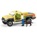Coffret Visite du Vétérinaire a la ferme 12 Pieces - Avec Animaux de la Ferme, Véhicule et Vétérinaire - SCHLEICH - 42503 FARM WORLD