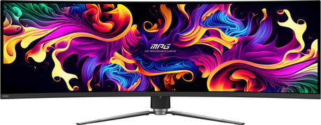 Ecran PC Gamer incurvé - MSI - 49 - DQHD - 144Hz - Dalle QD-OLED - 0,03ms - Ajustable en hauteur - MPG 491CQP QD-OLED