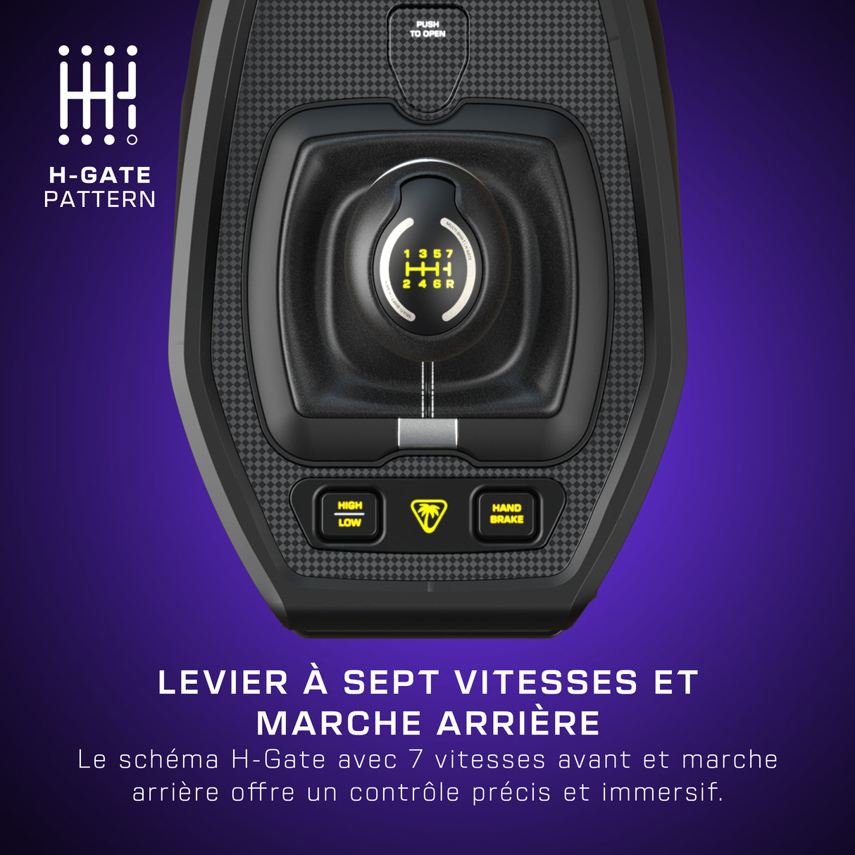 Levier de vitesse et frein a main universel - TURTLE BEACH - TBS-0001-05 - VelocityOne™ Multi-Shift - Noir