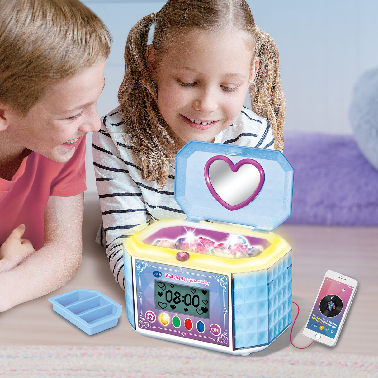 Boîte a Bijoux - VTECH - Kidisecrets - Multicolore - Écran Rétroéclairé - 4 ans et plus