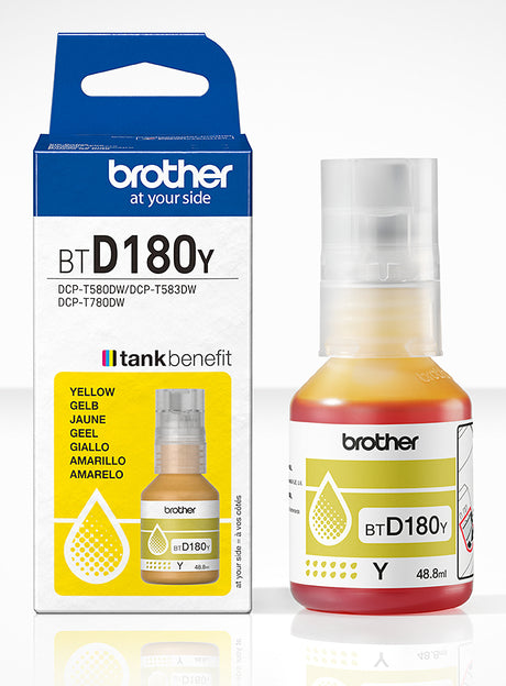 Bouteille d'encre - Brother - BTD180Y - Jaune - 5000 pages - Unité - Standard