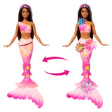 Barbie - Sirene Fleur Magique - Poupée aux longs cheveux bruns - Barbie - JDM73