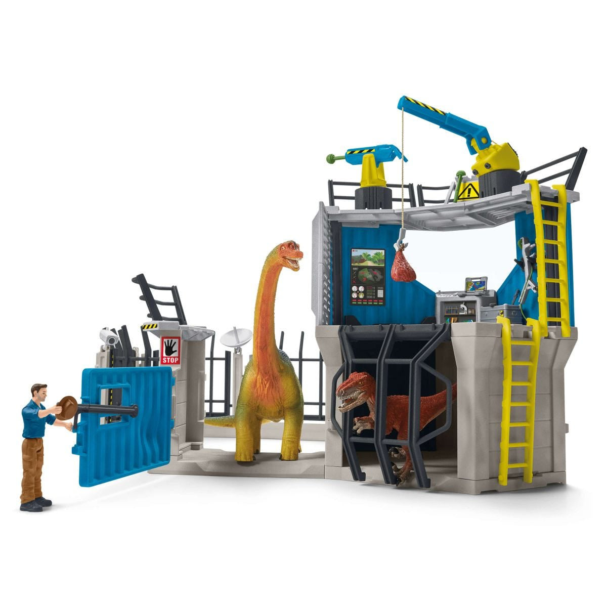 Grande station de recherche Dino, coffret de 72 pieces, jouets, Des 5 ans, Schleich 41462 Dinosaurs