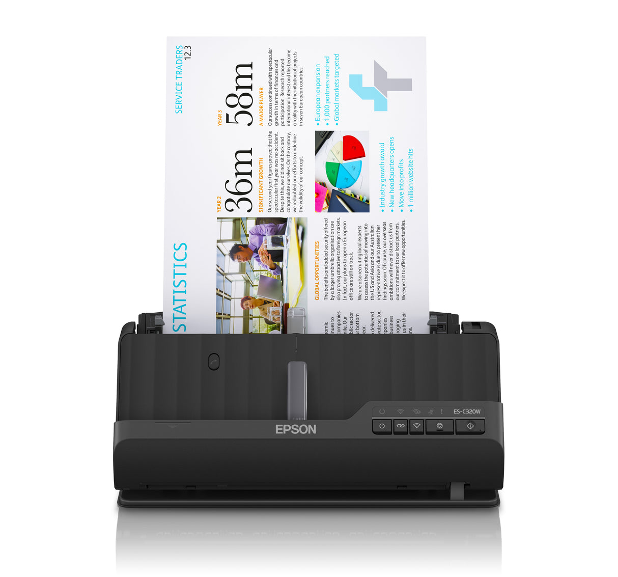 Scanner Epson WorkForce ES-C320W (Noir)