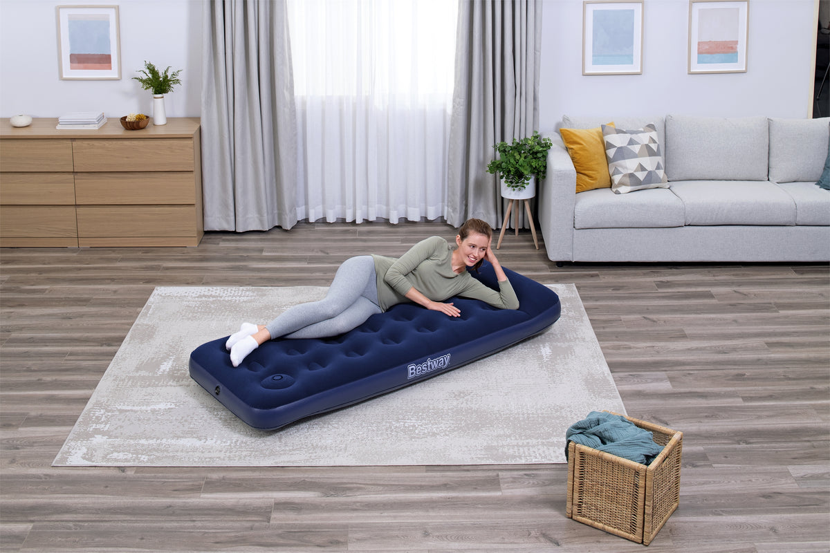 Matelas gonflable camping - BESTWAY - 1 place -185x76x22 cm avec pompe a pied intégrée