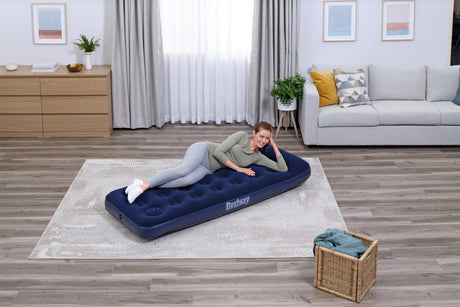 Matelas gonflable camping - BESTWAY - 1 place -185x76x22 cm avec pompe a pied intégrée