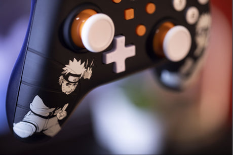 Manette filaire - KONIX - Naruto Shippuden Nintendo Switch / Switch 2 / PC - Fonction vibration - Câble 3 m - Motif Naruto - Noir