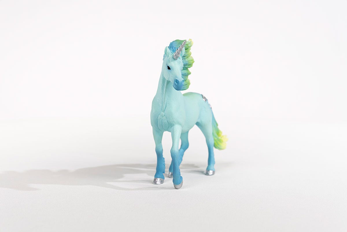 Figurine Licorne étalon Barbe a papa, Doux pelage, SCHLEICH 70722 bayala