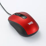 Souris filaire WE 1200DPI , USB, longeur c ble 1.5m finition métallique Bordeaux