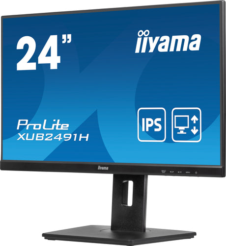 Ecran PC - IIYAMA - 23,8 - Full HD - 100Hz - Dalle IPS - 0.5ms - Pied réglable + Pivot - Prolite XUB2491H-B1