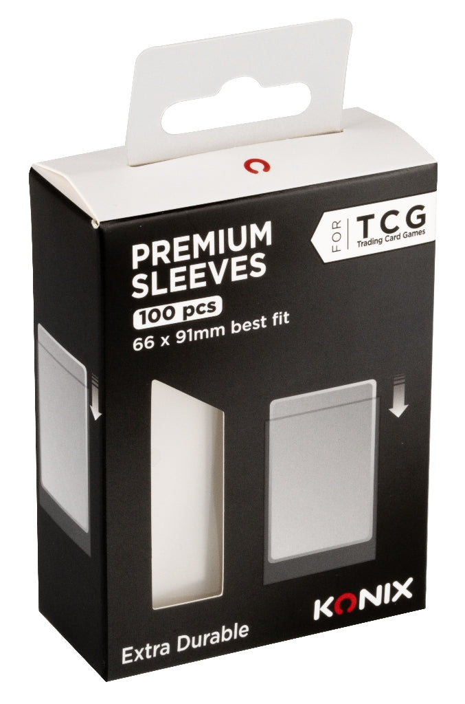 Protege-cartes - KONIX - Premium Sleeves - 100 pochettes - Compatible Magic The Gathering, Pokémon - Transparent