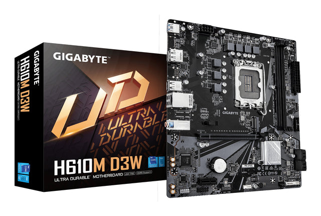 Carte mere - GIGABYTE - H610M D3W - Format Micro-ATX - Chipset Intel H610 - DDR4
