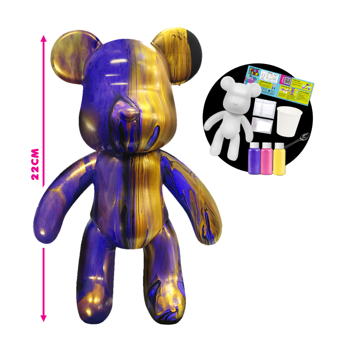 Figurine a peindre - Jeu créatif - POUR PALZ - Ours - 22 cm - Des 5 ans